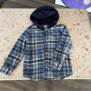 Carter’s Hooded Button-Up Flannel Shirt